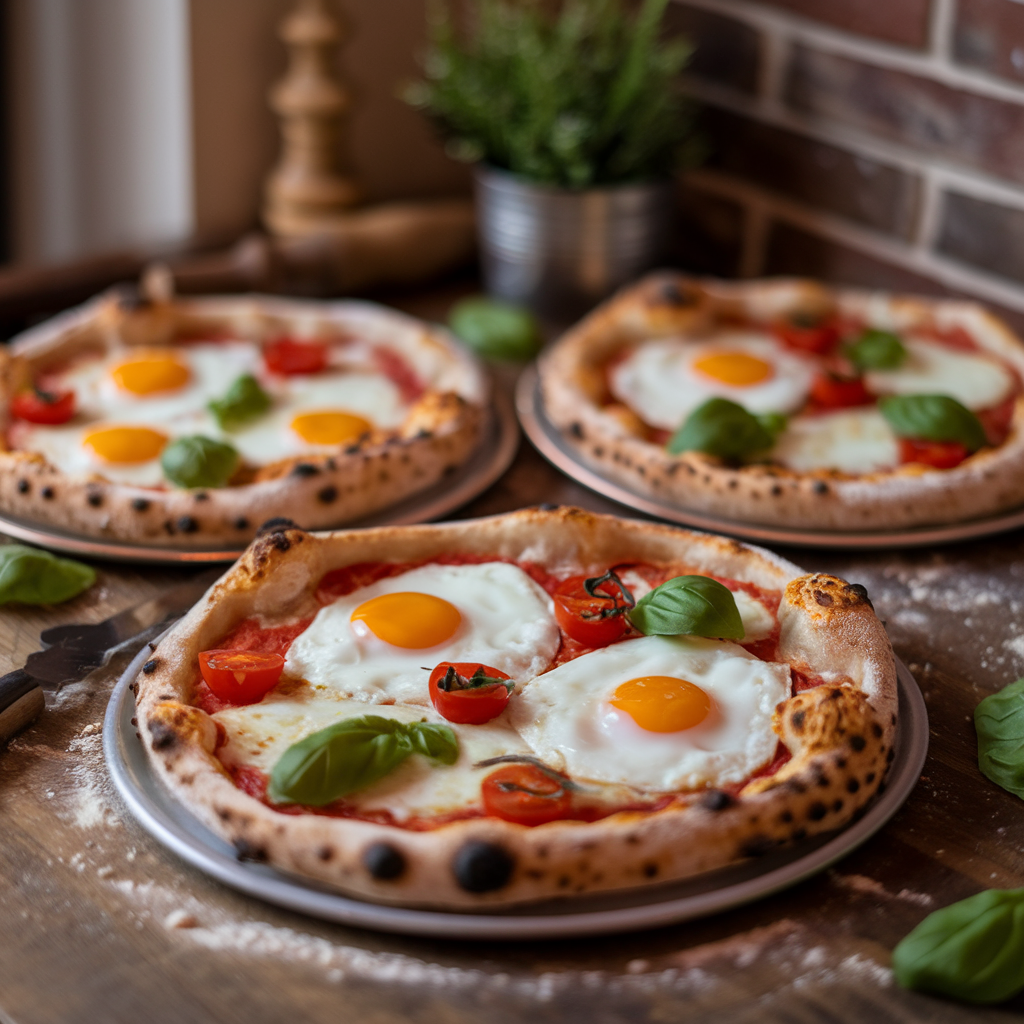 Egg-Topped Pizzas