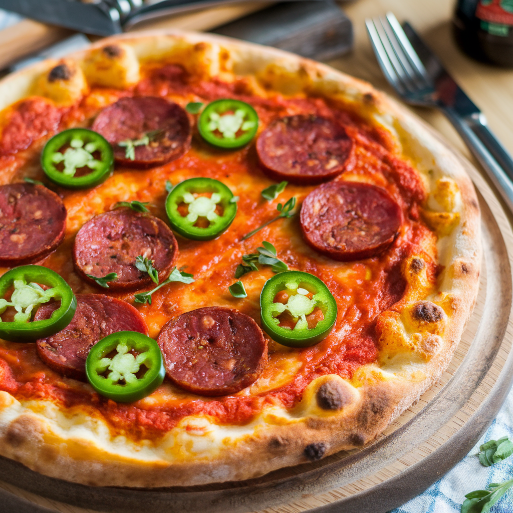 Tomato-Based Breakfast Pizza