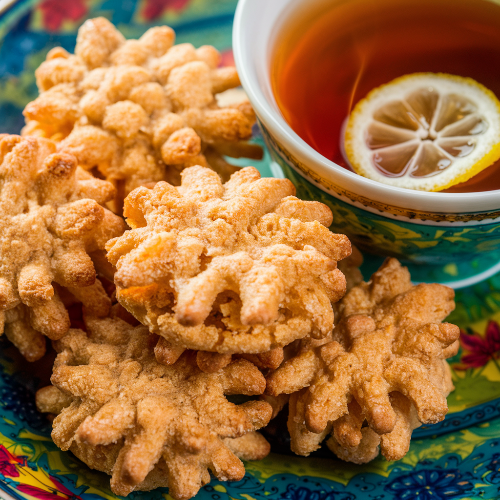 Regular Krispie biscuits with a cup of tea