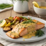 Baked Salmon Fillet Dijon Dish