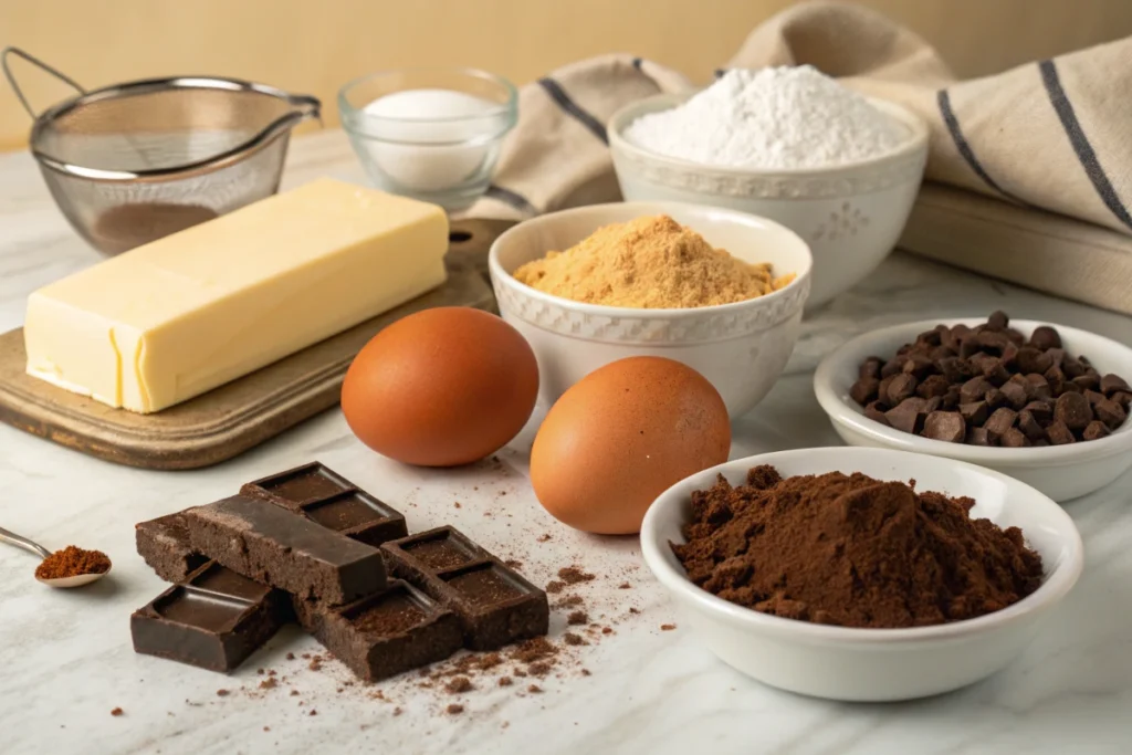 Brownie Ingredients On Counter