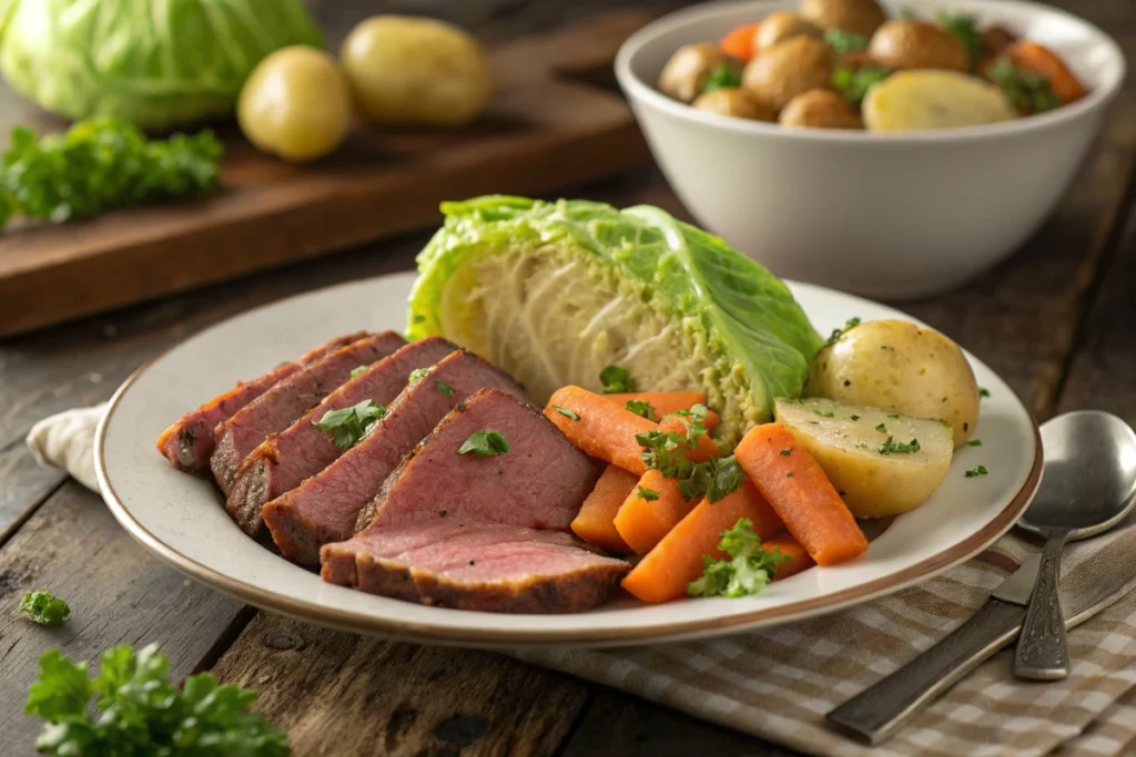 Corned Beef And Cabbage Plate