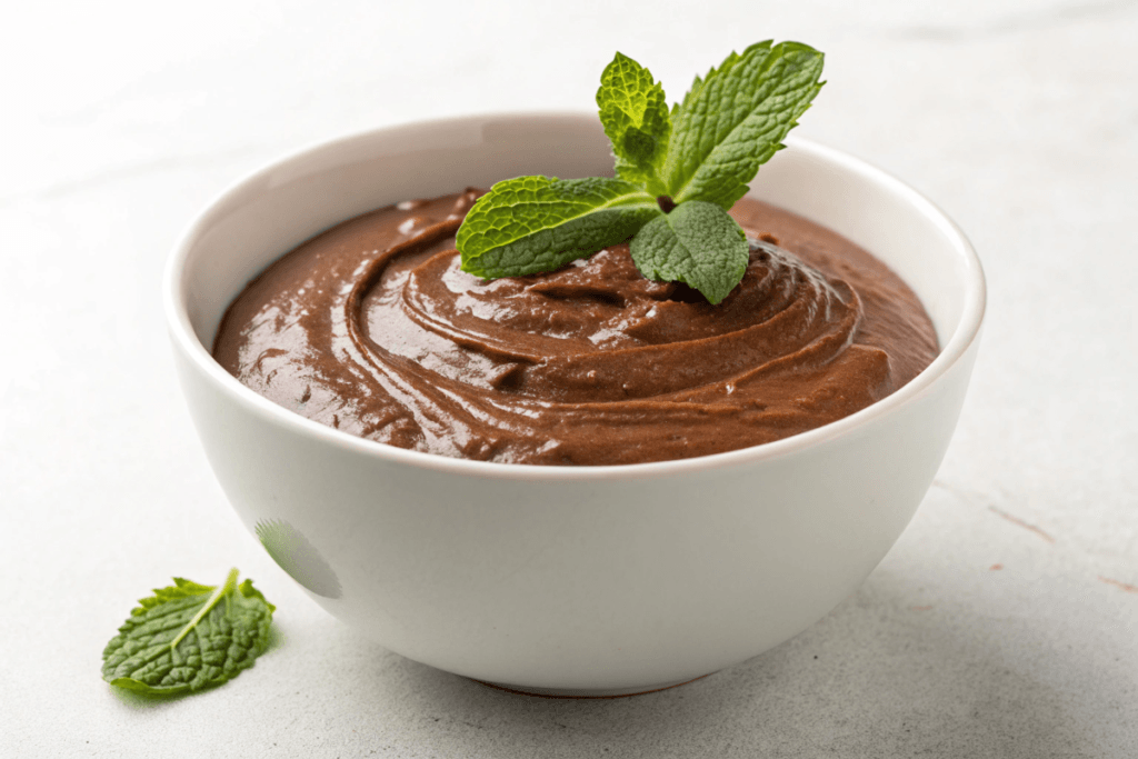 A Vegan Chocolate Pudding Made With Almond Milk